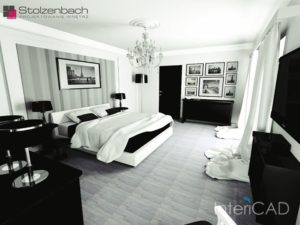 biało-czarna-sypialnia-projekt-w-programie-do-projektowania-wnętrz-InteriCAD